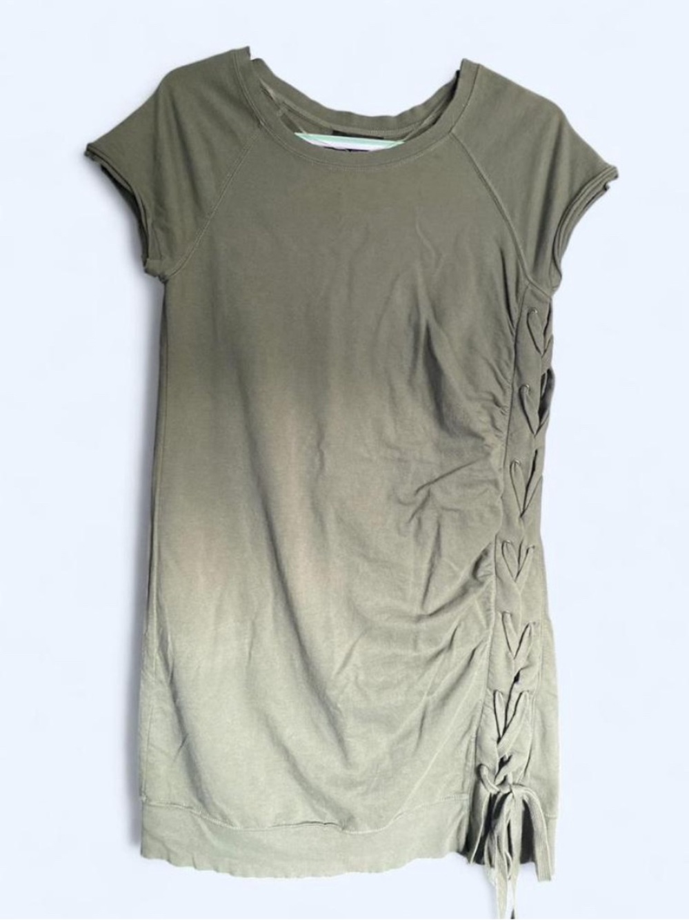 Sanctuary  Lace Up Dress Olive Green XS NWT